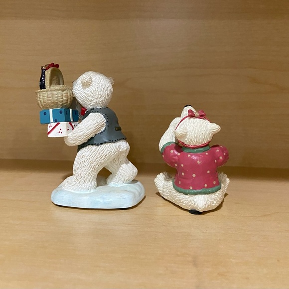 1995 COCA-COLA Brand Polar Bear Cubs Heritage Collection Figurine Statues set/2 - Picture 2 of 4